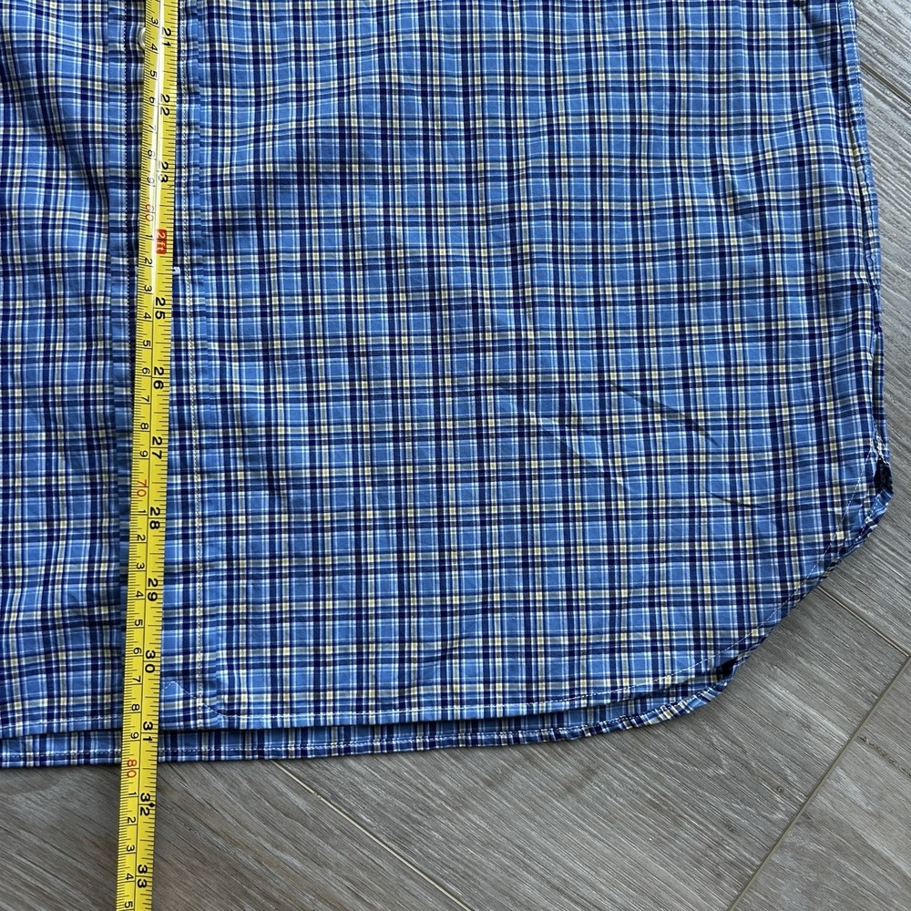 Polo Ralph Lauren Classic Fit Dress Shirt 15.5 32/33 Graph Check Blues & Navy - Picture 9 of 12